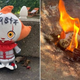 Image for article titled New Jersey woman watches Pennywise doll float into her yard, promptly burns it with fire